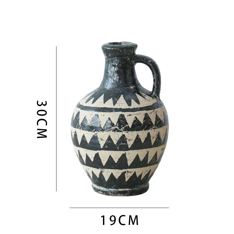 Antique Ceramic Vase Literary And Old