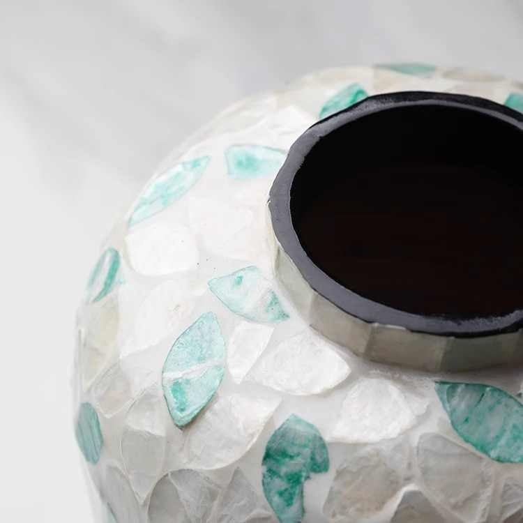 Desktop Creativity Antique Style Decorative Ornaments High Sense Shell Vase Home