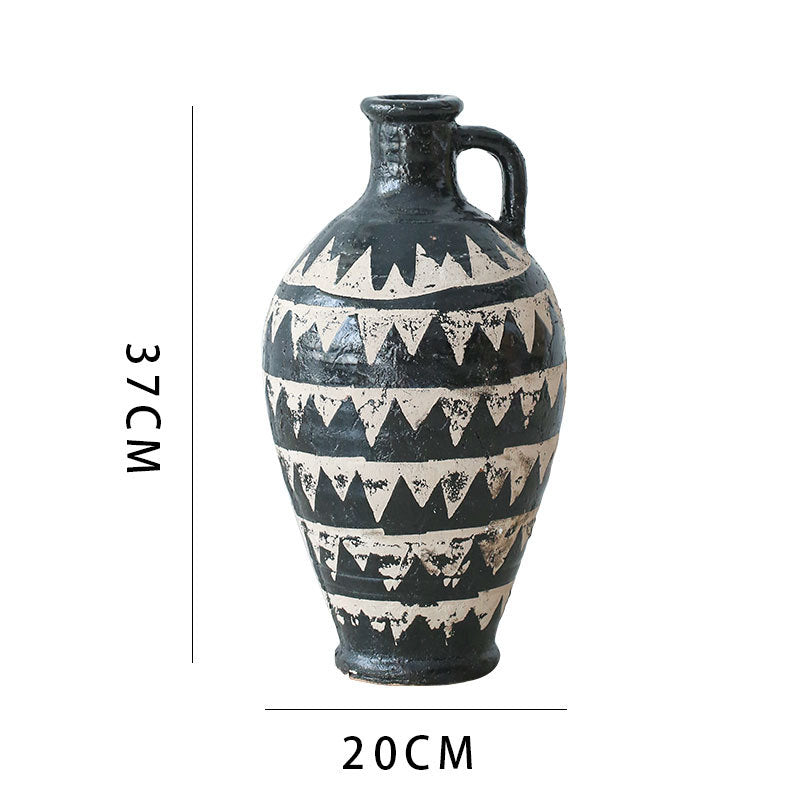 Antique Ceramic Vase Literary And Old